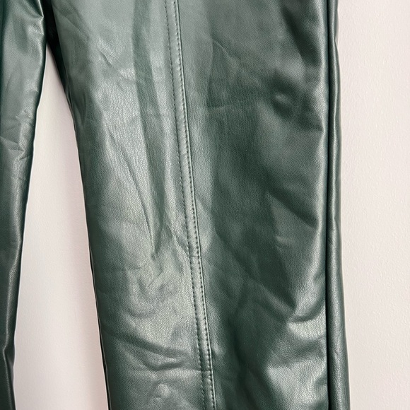 Limited Collection Dark Green Faux Leather Pants - Picture 3 of 6